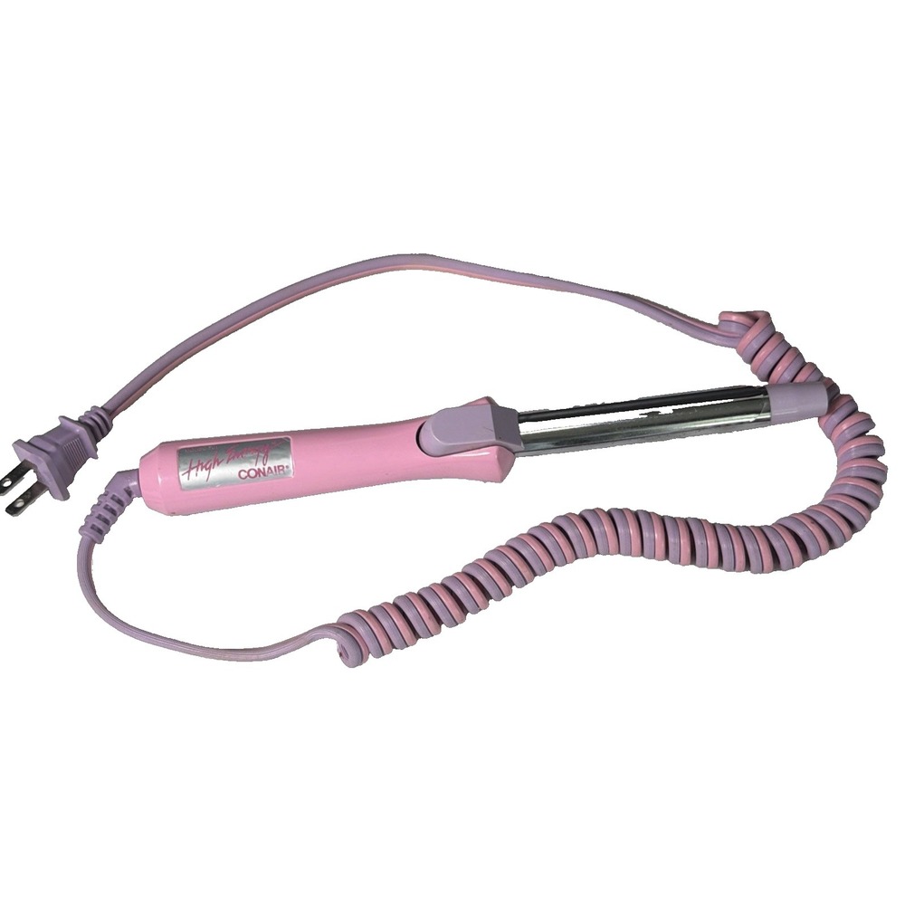 Vintage Pink & Purple High Energy Conair Curling Iron Model 201 Test Works!